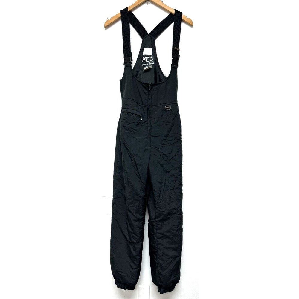 Vintage Black Bear Snow Ski Bib 3400 Black Womens Small